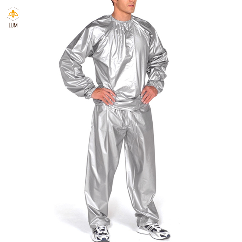 IUM Heavy Duty Sauna Sweat Suit Exercise Gym Suit Fitness Weight Loss Anti-Rip Heavy Duty For Sauna Fitness Gym Weight Loss Exercise Gym Suit Fitness Weight Loss Clothing Anti-Rip Sauna Sweat Suit