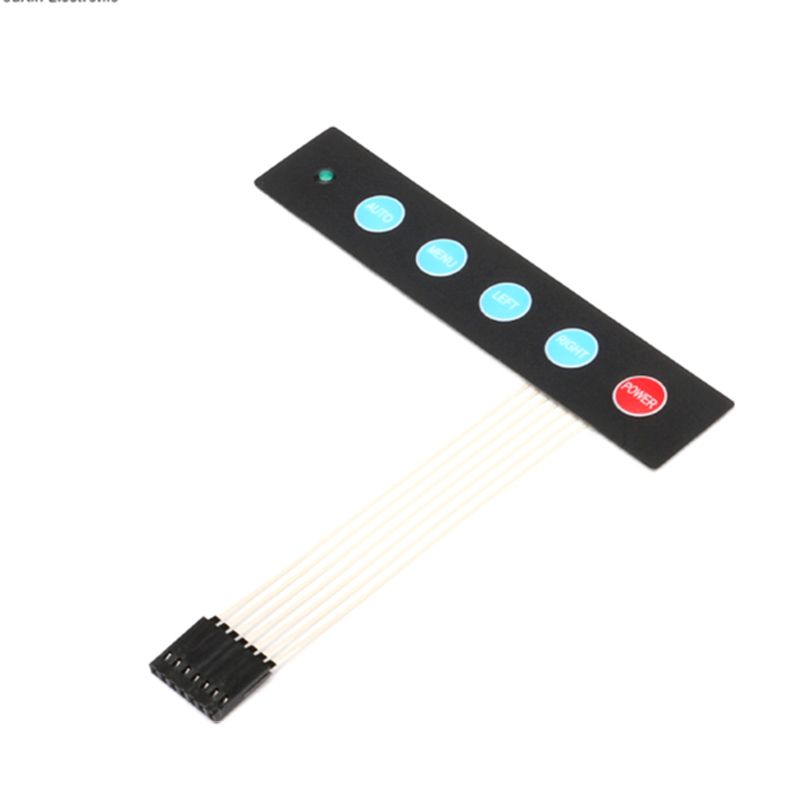 【Teedy 3C】1x5 Matrix Array LED 5 Key Membrane Switch Keypad Keyboard ...