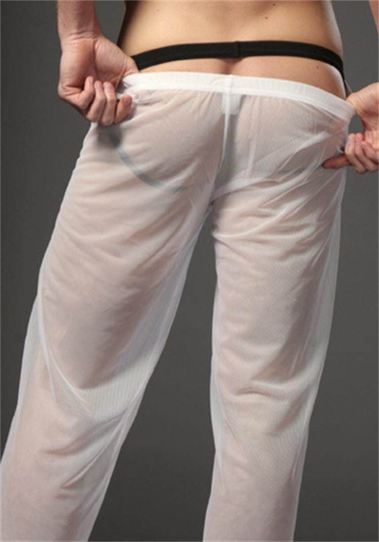 Transparent Long Pants Sexy Men Loose Mesh Lounge Loose-fitting Fitness  Pants Pyjama Trouser Sleep Pant Gay Lingerie Fx1016 - Sleep Bottoms -  AliExpress