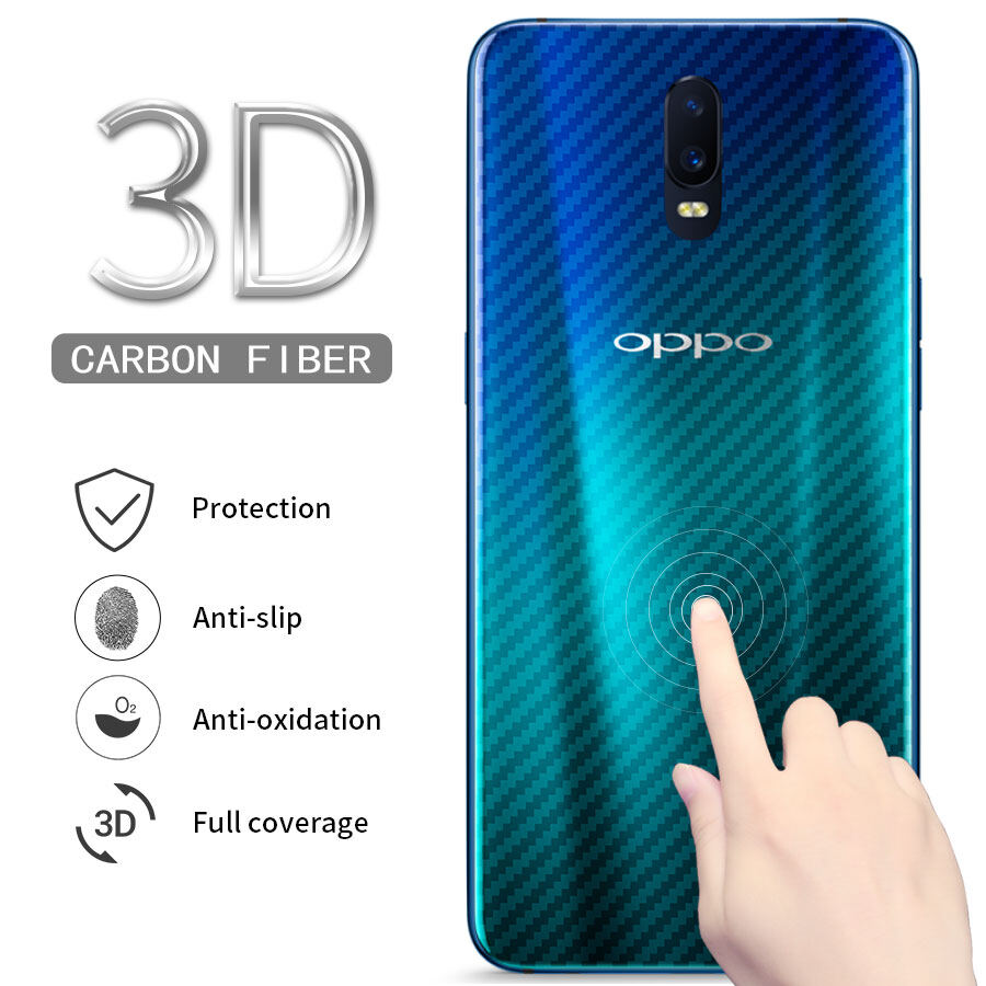 Set 5 Miếng Dán Lưng Sợi Carbon Cho OPPO F5 F7 F9 F11 Pro A1k A5 A7 A3S A5S A12 A12E A15 A15s A31 A83 A52 A92 A93 A33 A53 A5 A9 2020 Reno 6 Z 6Z 5G 2 2F 3 4 5