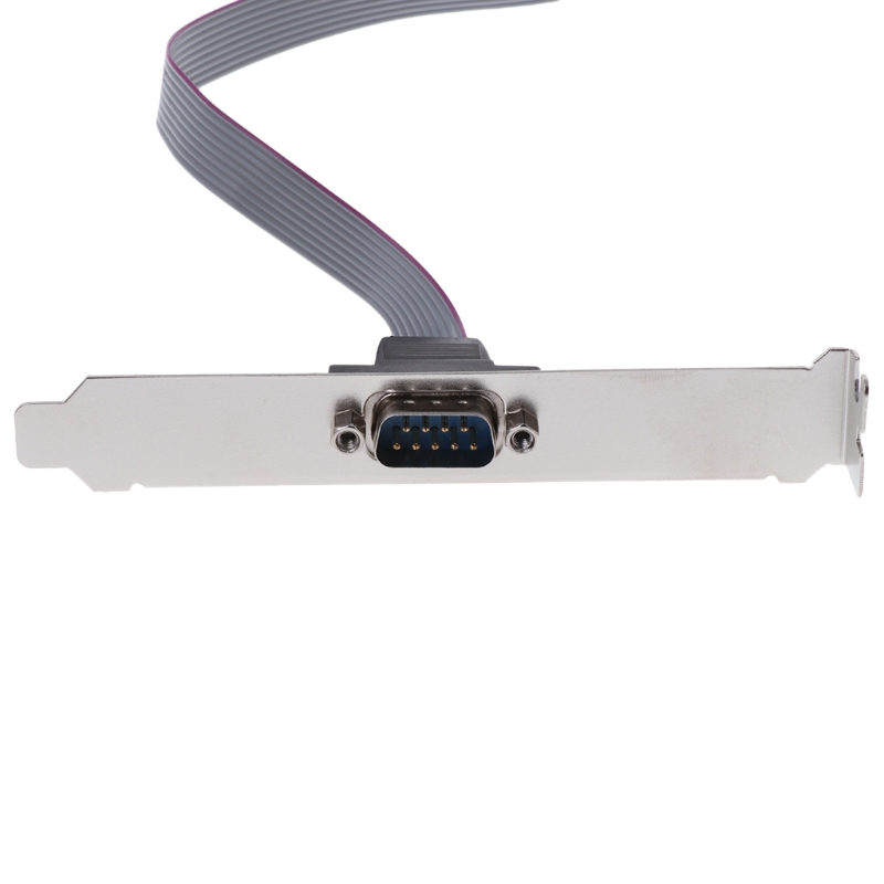 Motherboard COM Port Serial 9Pin DB9 RS232 Ribbon Cable Connector Bracket Computer 9P Baffle Line 11in