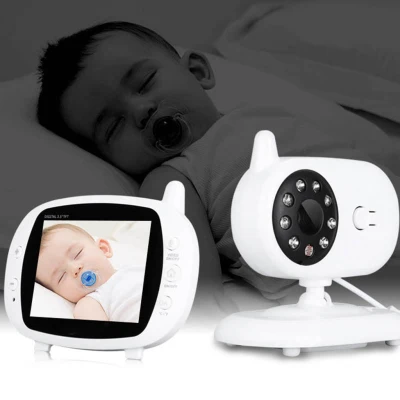 harayaa 3.5"Baby Monitor 2.4GHz LCD Wireless Audio Talk NightVision Digital Video EU
