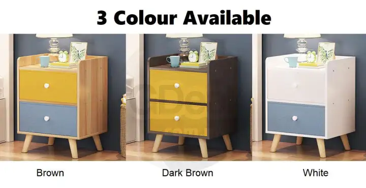 Edens Simple Modern Bedside Storage Organizer Cabinet Bedroom Side