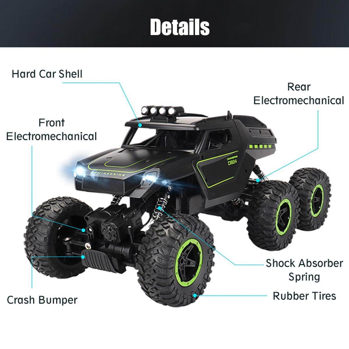 1/12 39 Cm Skala 6WD 62Km/Jam 2.4 GHz Mainan Truk RC Mobil Off-Road Drive Pendaki dengan Lampu Natal Hadiah untuk Anak-anak dan Orang Dewasa