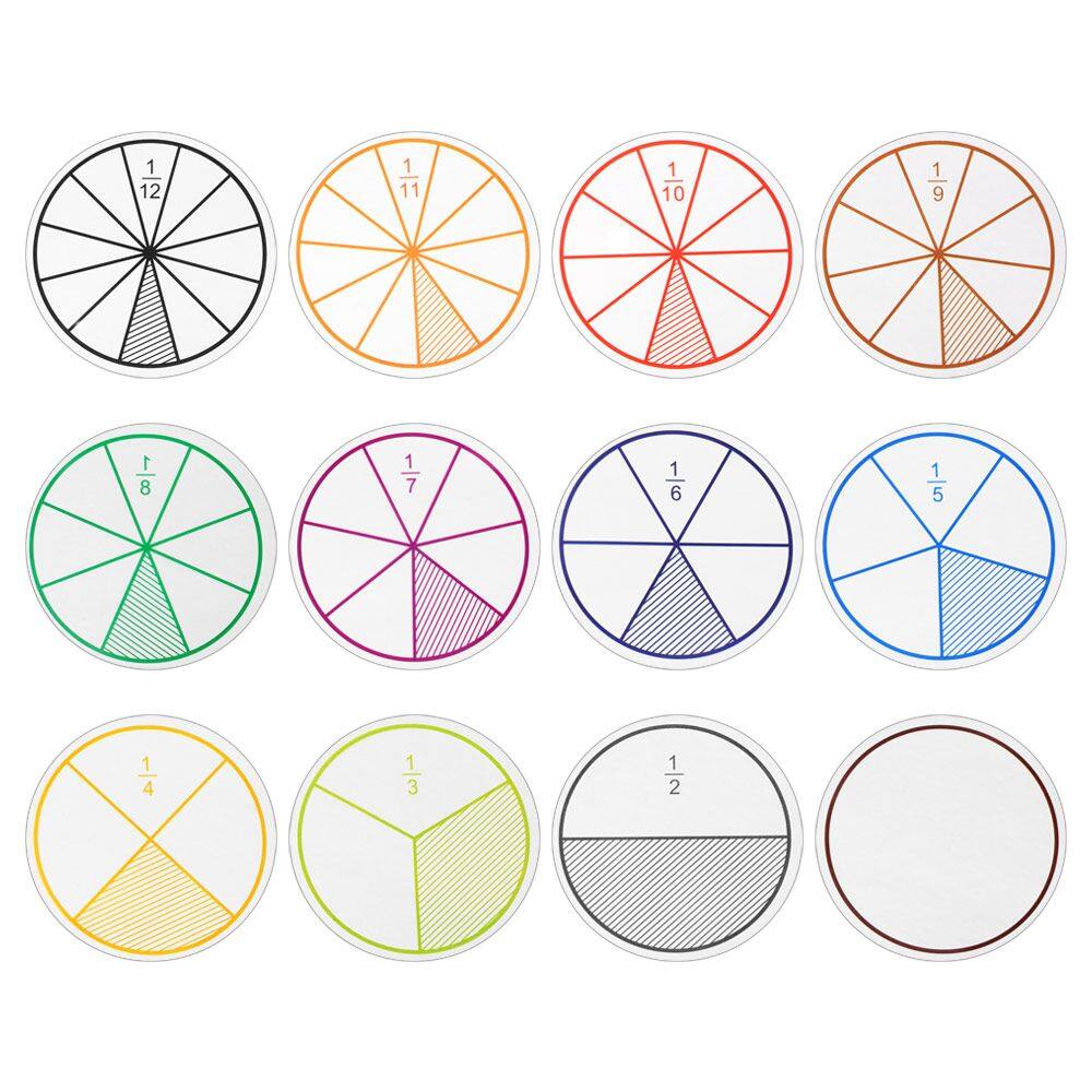 ROB TOY Circular Numbered Montessori Teaching Resources Round Shape Addition And Subtraction Score Question Demonstrator Fractions Instrument Fractions Circles Toy Educational Math Toy