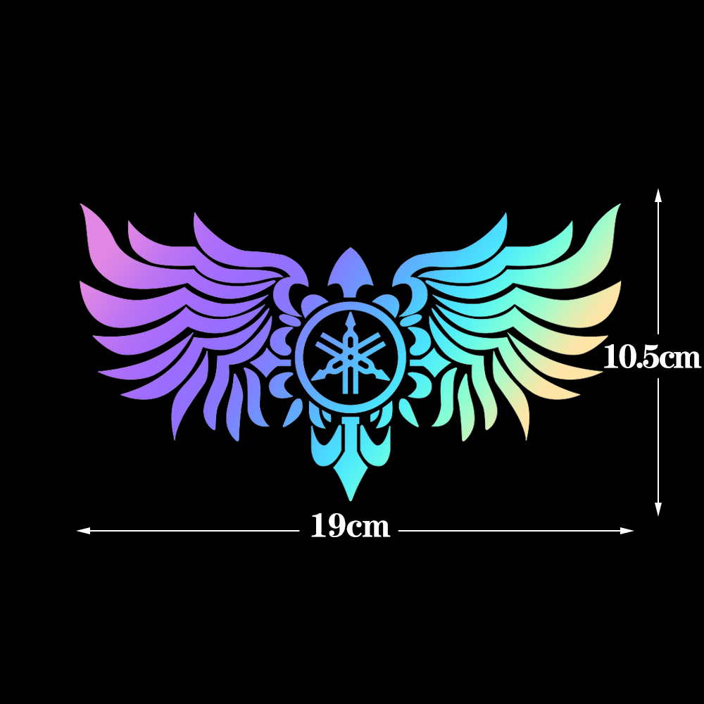 YAMAHA Colorful Laser LOGO Wings Body Sticker, Fuel Tank Windshield Sticker To Block Scratches Sticker
