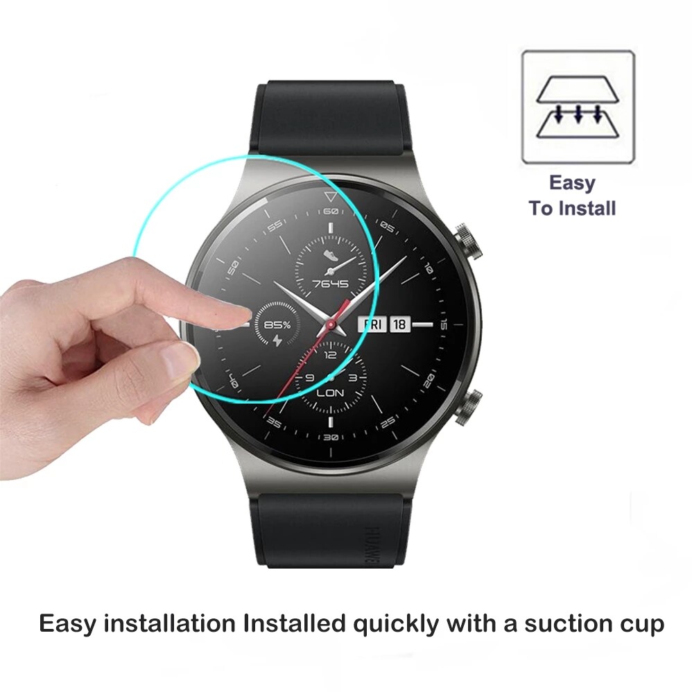 6pcs Films for Huawei Watch GT 2 Tempered Glass Screen Protectors 9H Anti Scratch Explosion Proof Watch Protector Glass Film