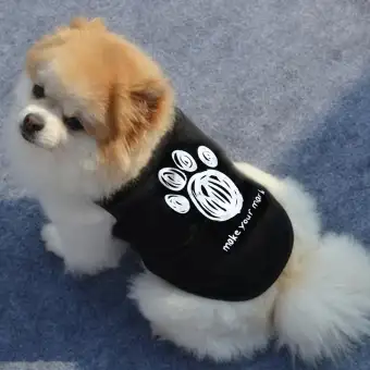 Westcoolpet Leisure Huruf Tapak Kaki Anjing Cetak Tipis Bernapas