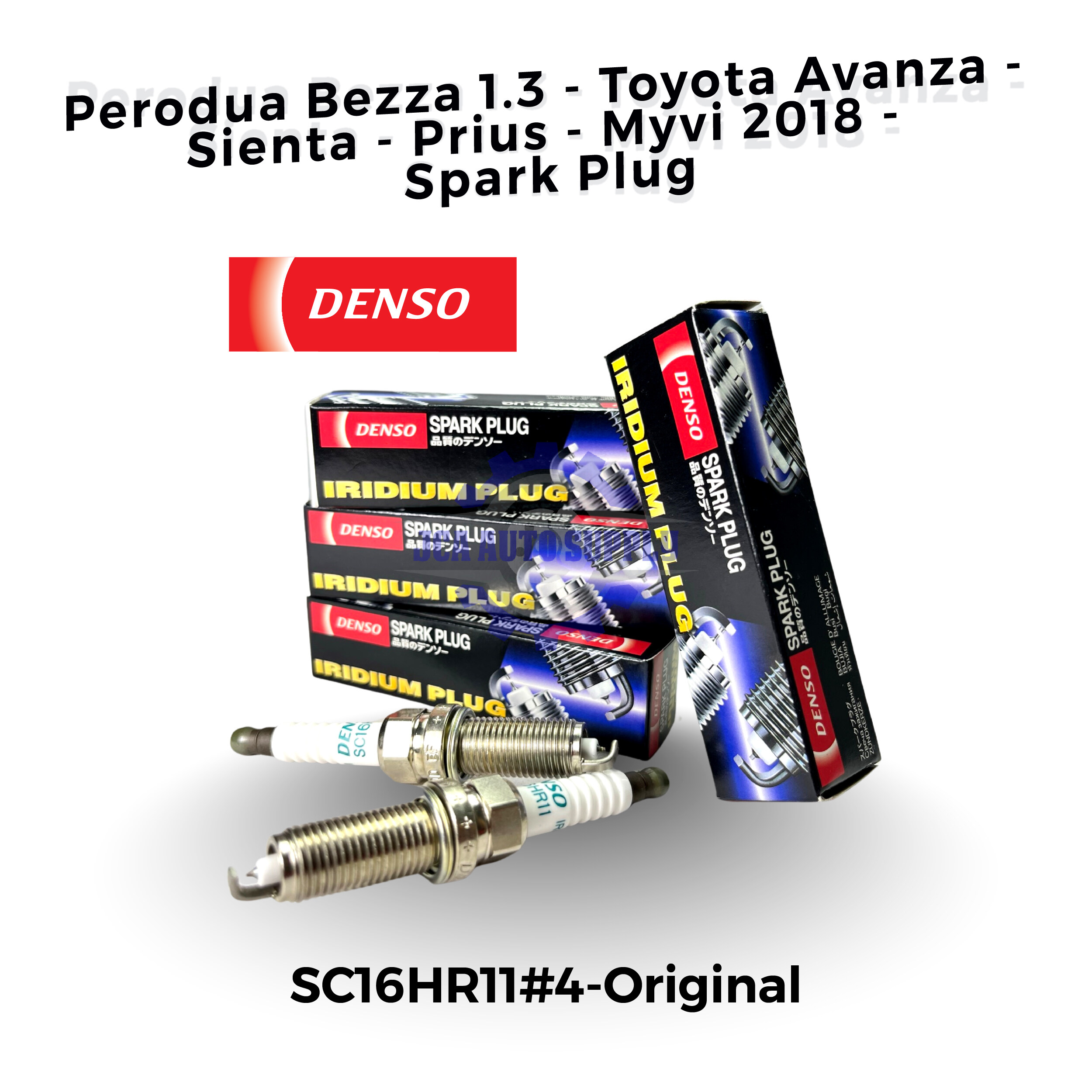 Toyota Avanza - Sienta - Perodua Bezza Spark Plug - Denso - SC16HR11#4 ...