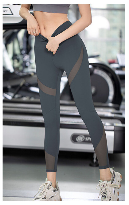 SUPERFLOWER Women's High Waisted Yoga Pants Butt Lifting Tummy Control Mesh Design Workout Leggings_voghion.com