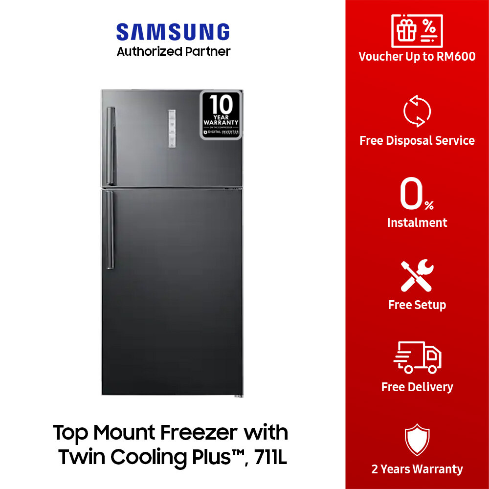 Samsung 711L (RT62K7005BS) Refrigerator Digital Inverter Fridge with Twin Cooling Plus Lazada