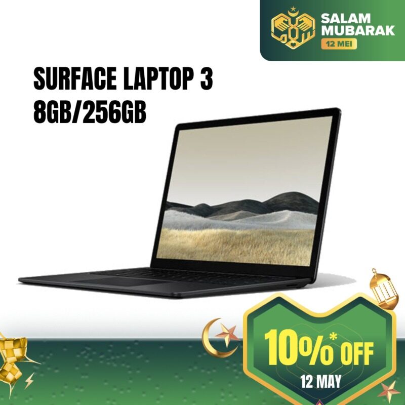 Microsoft Surface Laptop 3 15-inch (AMD Ryzen™ 5 3580U/Radeon™ Vega 9/8GB/256GB) - Black Malaysia