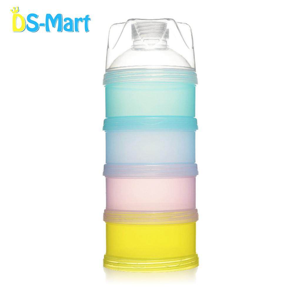 Ds Mart Baby Milk Powder Formula Dispenser Non Spill Stackable 4 Layers Box For Infant Toddler Kids Food Snack Travel Storage Container