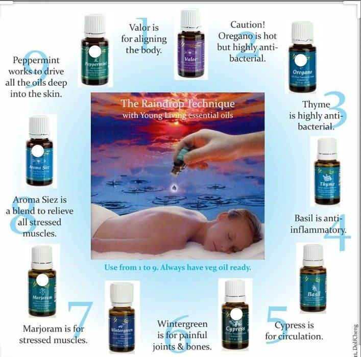 YL Young Living Essential Oil Kit Raindrop Technique Fresh