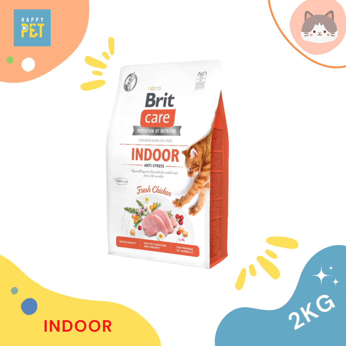 Brit Care Cat Grain-Free (2KG) Dry Cat Food (adult kitten