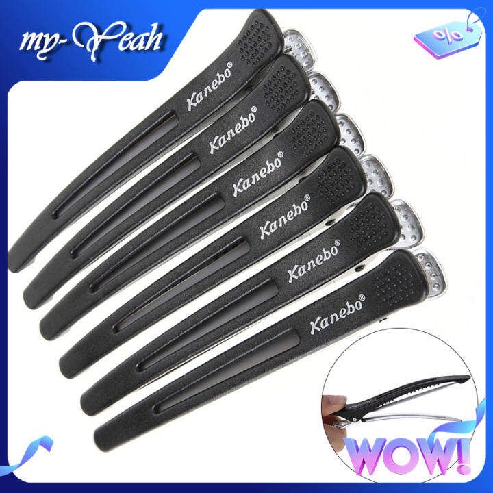 Myyeah 6 Cái/bộ Kẹp Giữ Tóc Màu Đen Kẹp Tóc, Kẹp Làm Tóc Chuyên Nghiệp Miệng Vịt, Dụng Cụ Kẹp Tóc