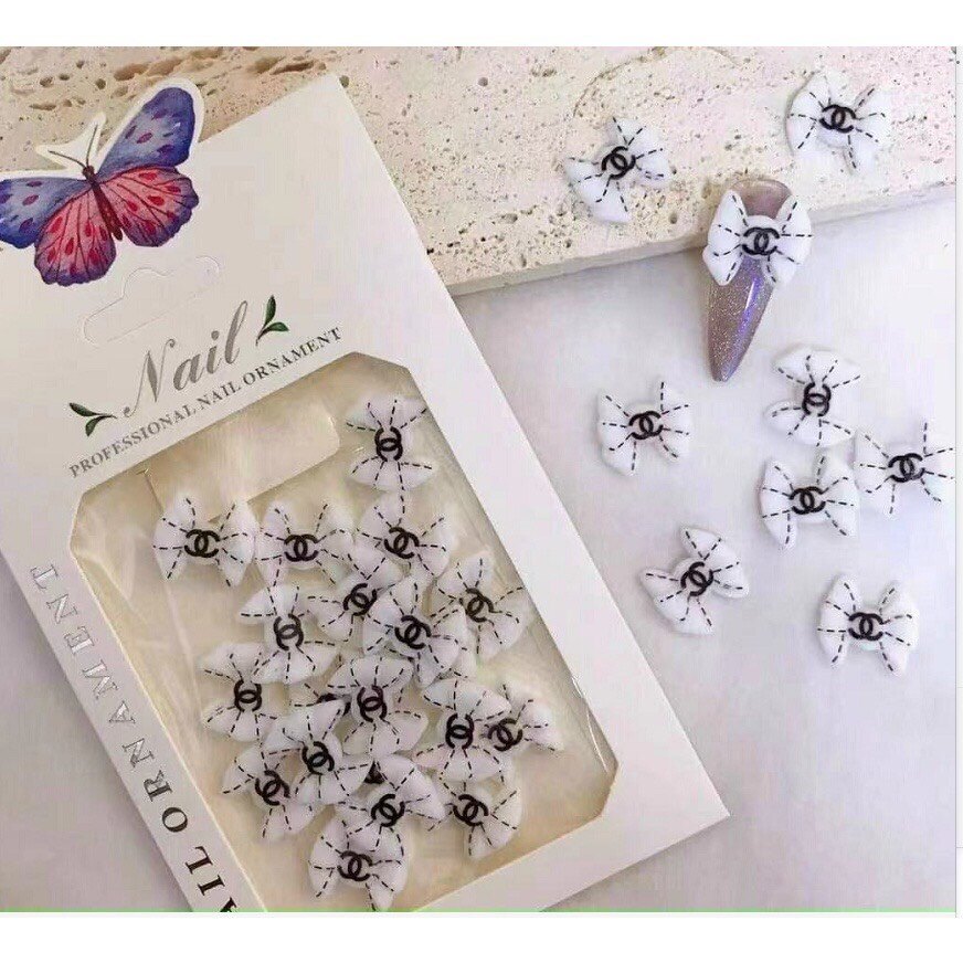 Set 10 phụ kiện nơ 3D trang trí móng tay xinh xắn DIY