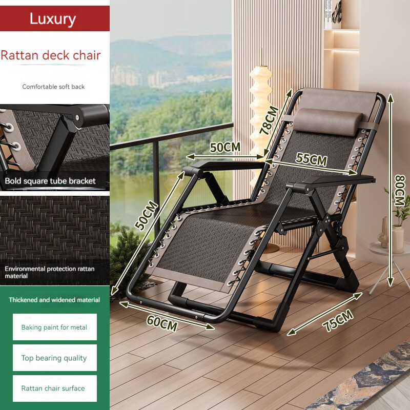 Reclining Chair Foldable Adjustable Portable Chair Office Home