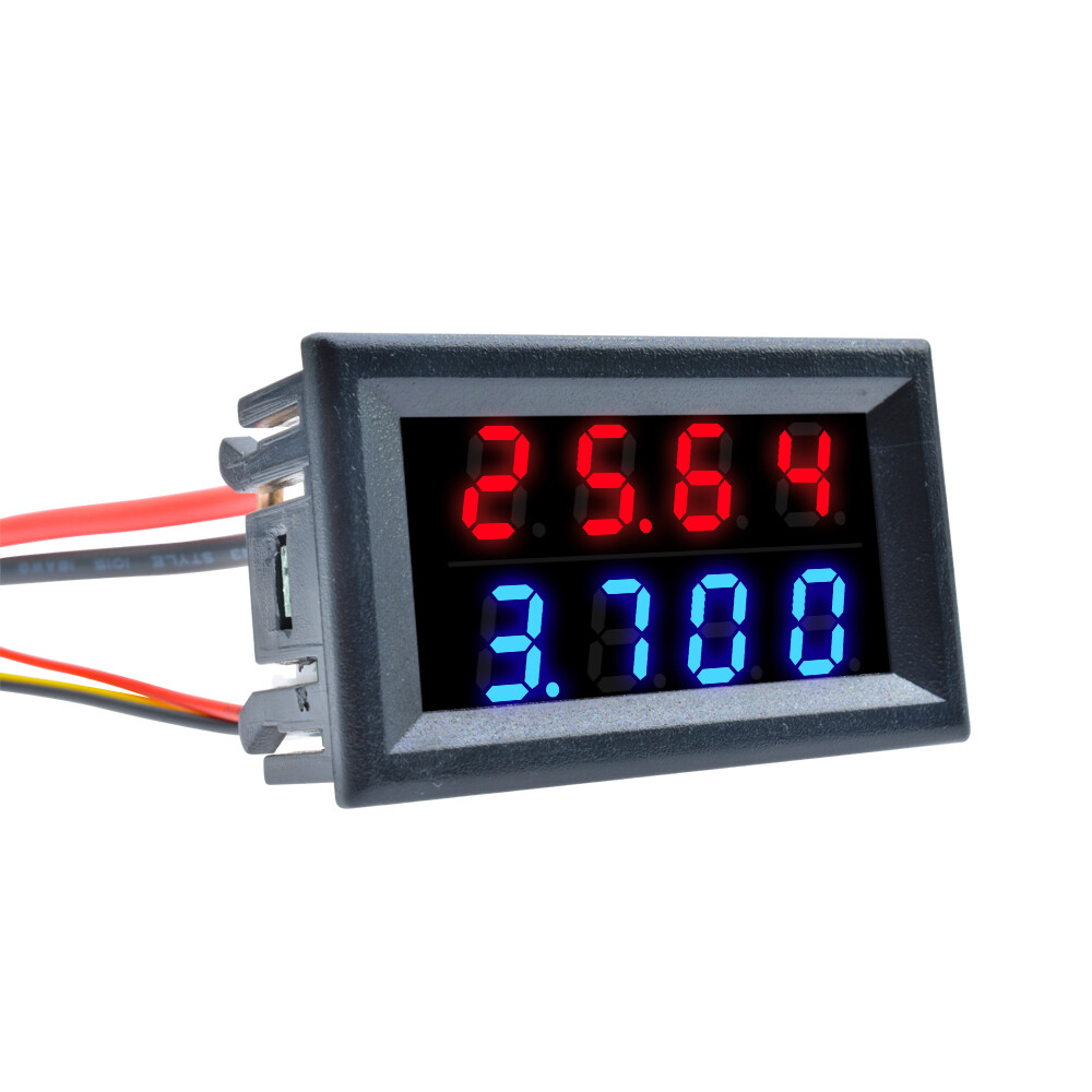 Original 0.28" LED Digital Voltmeter Ammeter DC 100V 10A Voltmeter Ammeter Blue + Red LED Digital Volt Meter Gauge