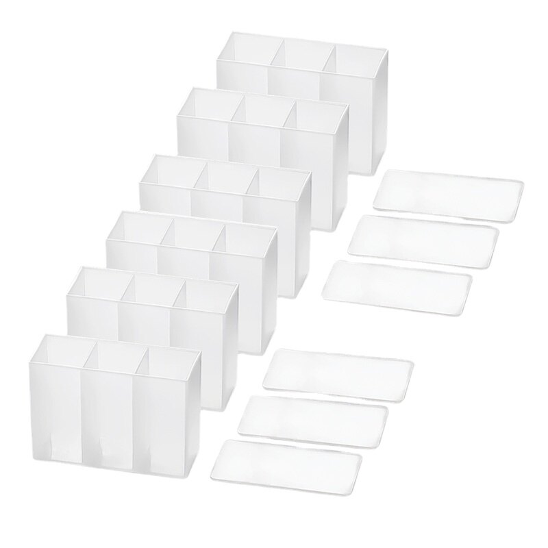 Homenhome Multi-cell Perforation-free Wall Mount Clear Lipstick Glaze Organizer Storage Box