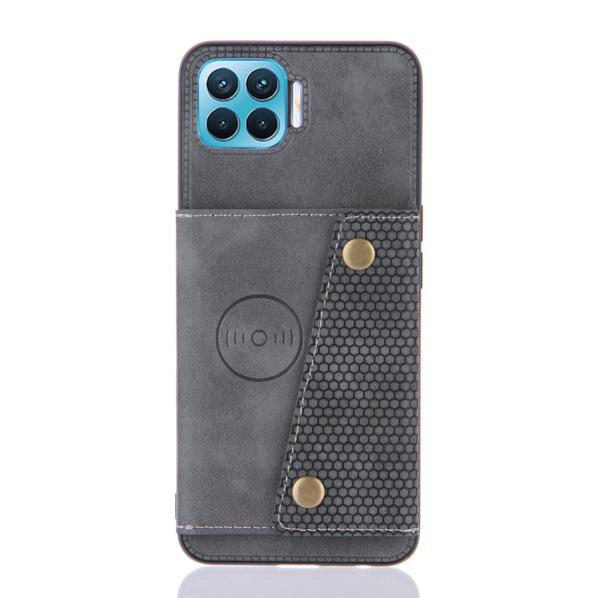 for OPPO A73 A93 F17 Pro Leather Case Multiple Folio Flip Cover Wallet Back Case Shell, can work with Car Mount, Hidden ID Credit Card Slot Holder, Retro Metal Button Clasp, Stand Support