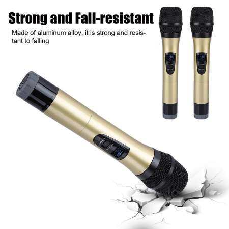 【Gold Certified】1 - to - 2 VHF ไร้สายไมโครโฟนแบบใช้มือถือพร้อมรับสัญญาณคาราโอเกะ/การประชุมทางธุรกิจ