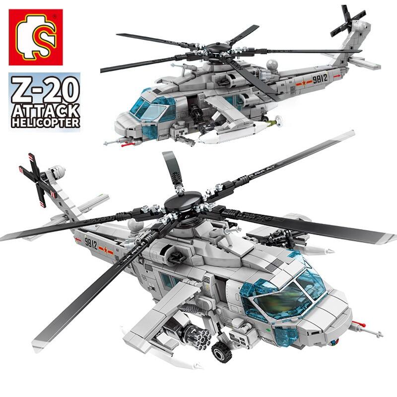 238pcs Age Of Steam The Steam Helicopter Building Blocks Bricks Toys Boys Gift
