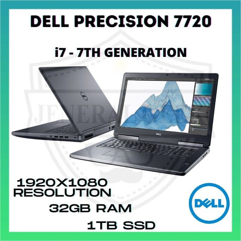 DELL PRECISION 7720 WORKSTATION CORE i7-7TH GENERATION 32 GB RAM 1TB SSD NVIDIA GRAPHIC 17.3`` Malaysia