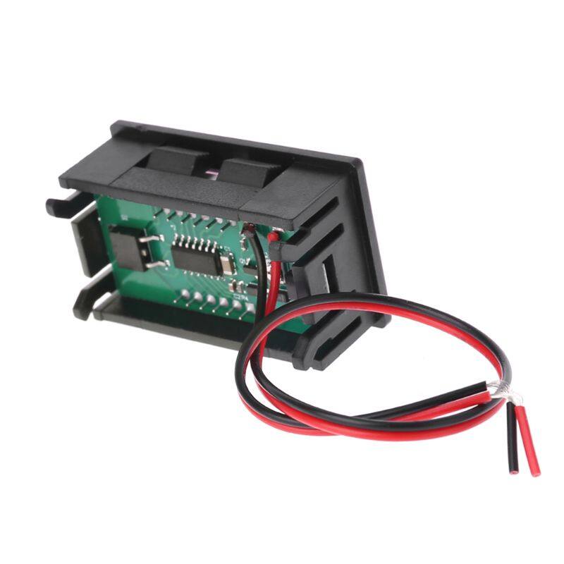 DC 5V-120V Digital Voltmeter LED Display Panel 2 Wire Volt Voltage Test Meter For 12V 24V 96V Electromobile Motorcycle