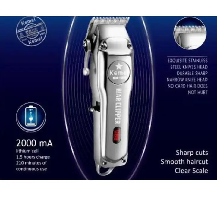 Kemei Km 1996 Electric Hair Clipper Oil Head Professional Electric