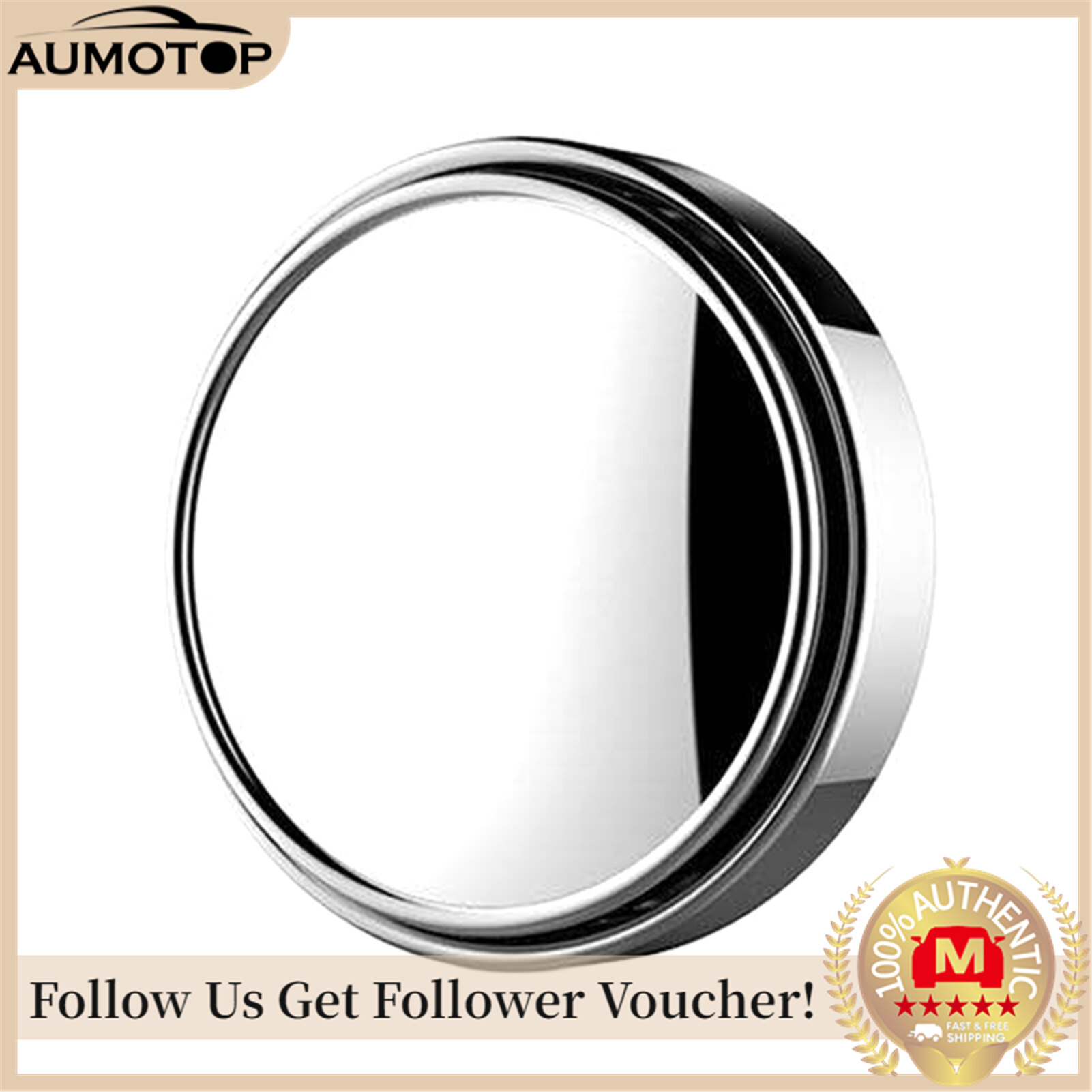 1PC Car Mini Round Mirror Blind Spot Auxiliary Rearview Mirrors 360° Rotation Wide Angle Convex Mirror