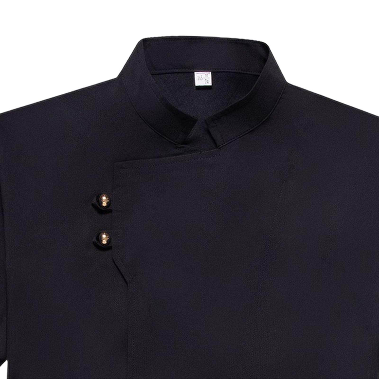 Serbery Short Sleeve Chef Coat Breathable Cool Ventable Mesh Back Not Easy to Pilling Soft Chef Jacket for Restaurants Dessert Shops Men