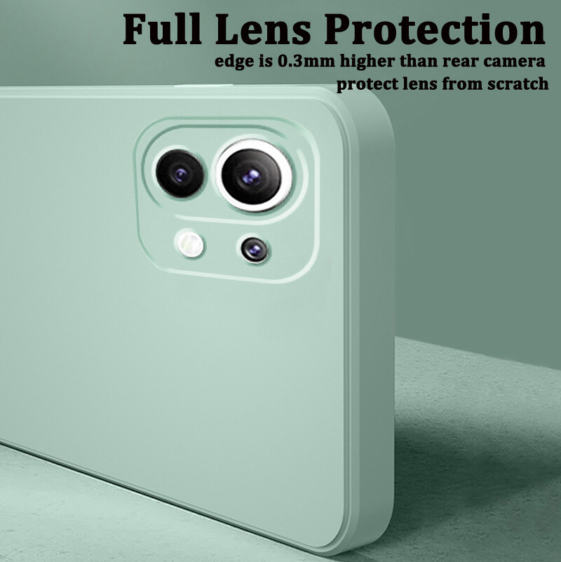 Jhxtech per Xiaomi Mi 11 Lite/Xiaomi 11 Lite 5G Custodia con [2 confezioni] pellicola protettiva in vetro temperato, trasparente gradiente custodia in TPU per Xiaomi Mi 11 Lite 5G (viola/blu