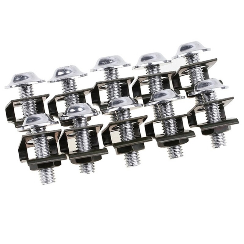 10Pcs Motorcycle Fairing Cowl Fastener Screws Bolts Universal M6 6mm Bolts Screw Anti-rust Fairing Screw