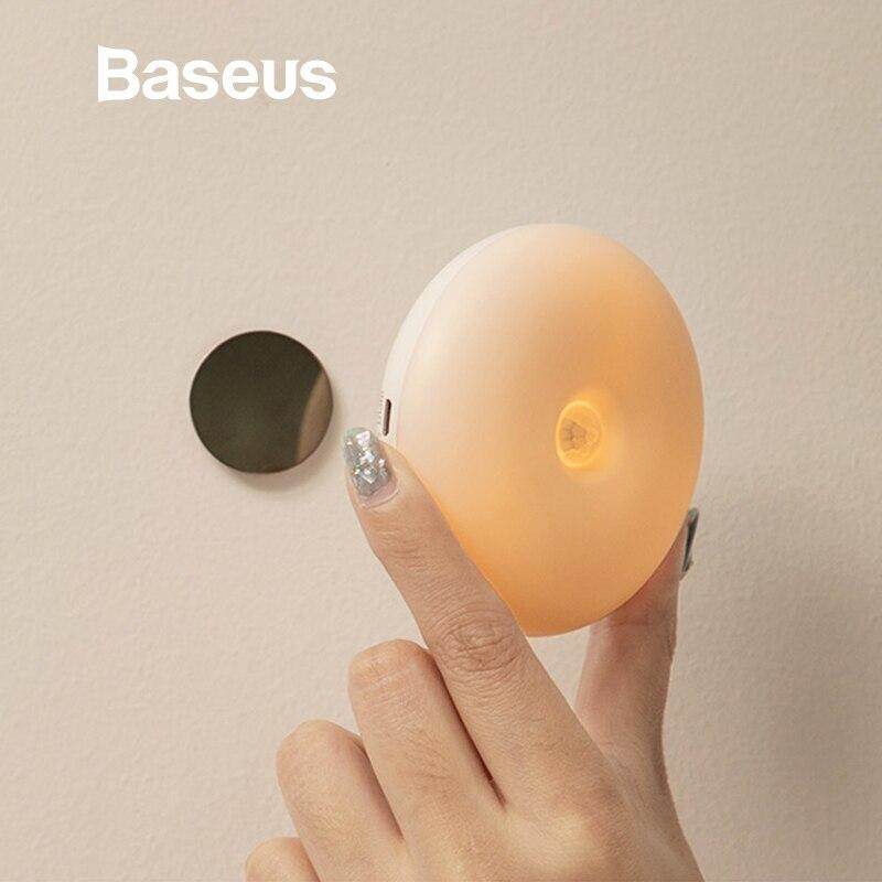 Baseus Đèn Ngủ LED Với PIR Thông Minh Đèn Ngủ Cảm Biến Chuyển Động Cho Văn Phòng Gia Đình Phòng Ngủ Phòng Ngủ Cảm Ứng Khi Có Người Đèn Ngủ