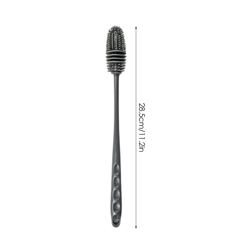 Silicone Bottle Brush, Bottle Cleaning Brush With 13" Long Handle Water Bottles Cleaner, Cleaner Brush For Hydro Flask,Glassware,Vacuum Sports Bottle Vases,Water Bottle Cleaner Brushes