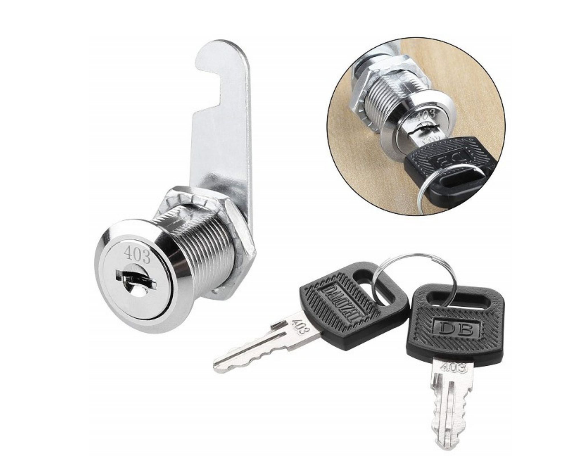 Zinc Alloy Cam Lock 16mm/20mm/25mm/30mm Filing Cabinet Mailbox Drawer Cupboard Locker / Drawer