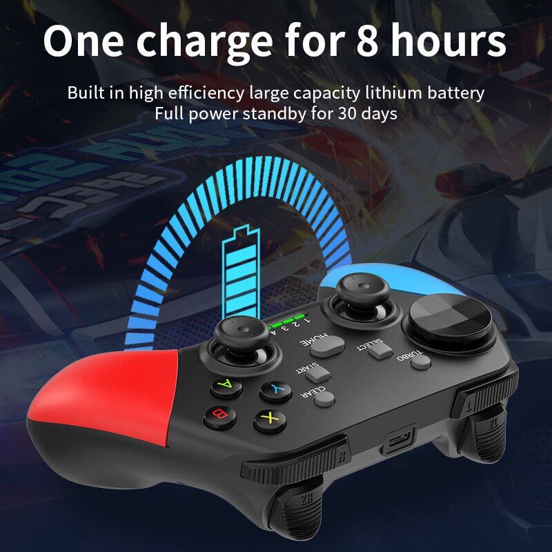 Wireless BT 2.4G TypeC Game Controller for Switch Pro PC Android IOS Tablet Smart TV PS3 Gamepad Joystick Control with Vibration