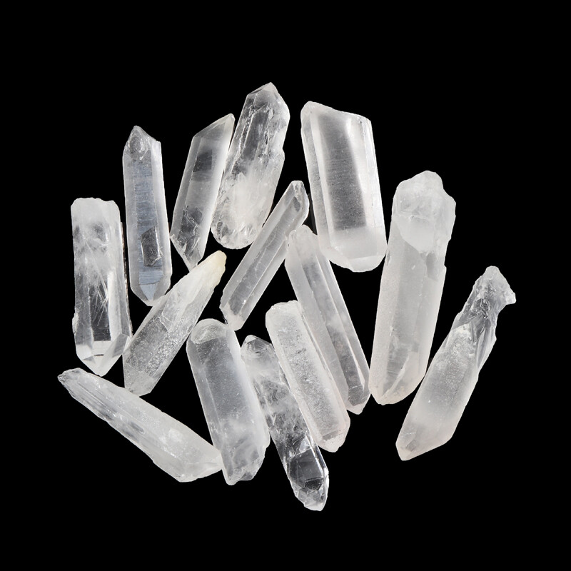 BOKALI 50g Natural Clear Crystal White Quartz Lot Points Terminated Wand Specimen NEW