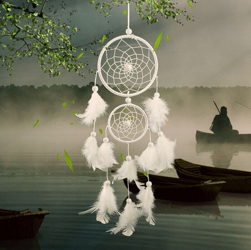 Feather Dream Catcher For Room Decoration Dream Angle Dream Catcher Wind Chimes Indian Style Religious Mascot