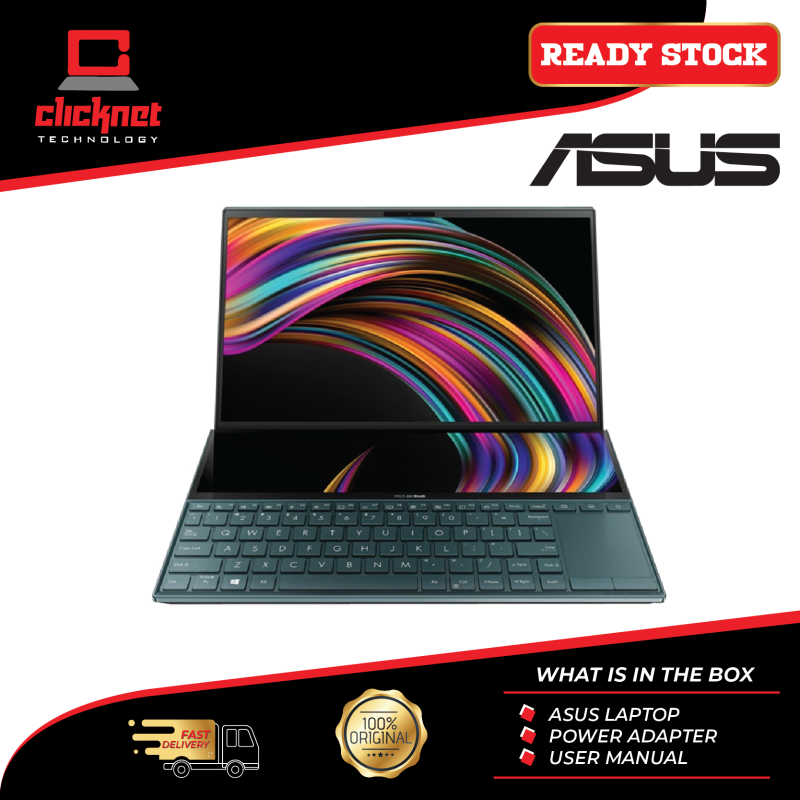 Asus Zenbook DUO UX481F-LBM068T 14″ FHD Laptop Celestial Blue (i5-10210U, 8GB, 512GB, MX250 2GB, W10) Malaysia
