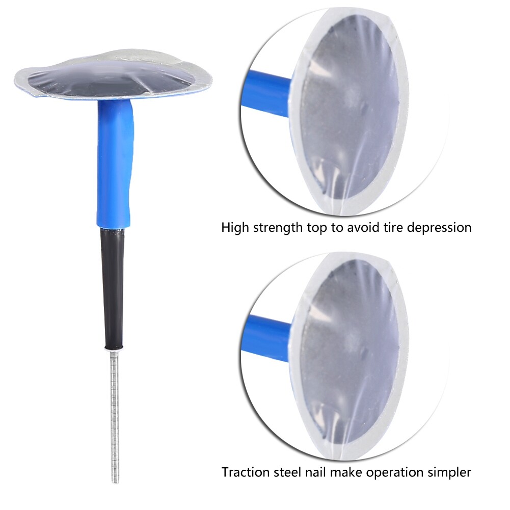 Miếng vá lốp ô tô Miếng vá lốp 24 miếng sửa chữa lốp xe hơi và xe máy bên trong trợ cấp nấm cắm vá xe vá cao su tự nhiên Sửa chữa thủng lốp xe ô tô 36 * 4mm với dây cắm