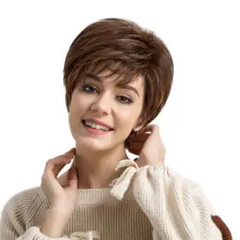 Fashion Wig Short Haircut Wigs Short Human Hair Synthetic Wig Ps
