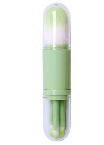 BEAUTYBIGBANG Đa Chức Năng, Da, Bốn-Trong-Một, Có Thể Thu Vào Trang Điểm Bàn Chải, Cọ Hai Đầu Tiện Dụng, Dụng Cụ Làm Đẹp, Cọ Mắt Mini
