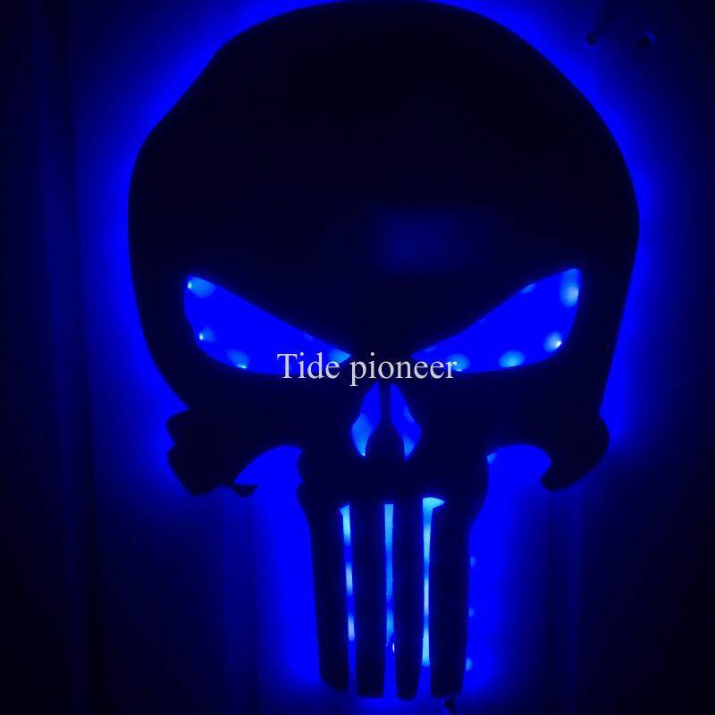 Triều tiên phong Punisher MirrorLight LED Điều Khiển từ xa Nhiều Màu Sắc Màu Đầm Gương Đèn Tường Trang Trí Đèn Ngủ