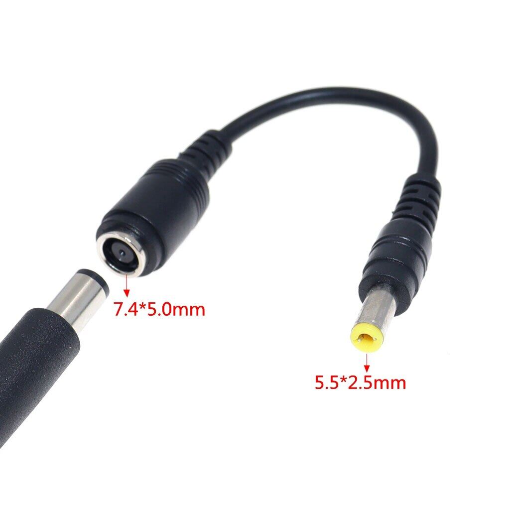 Laptop Charger Connect Cord for As-u-s Toshi-b-a Notebook Adapter DC 7.4x5.0mm Female to 5.5x2.5mm Power Adapter Converter Cable