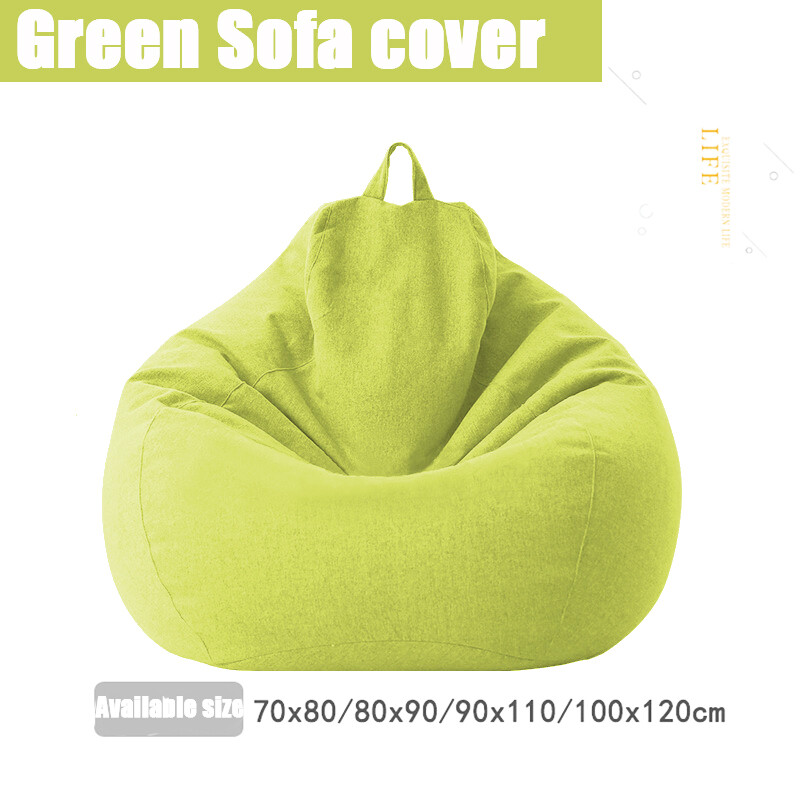 Sofa puff Gigante Chairs With Filler Linen Cloth Lounger Seat Bean Bag