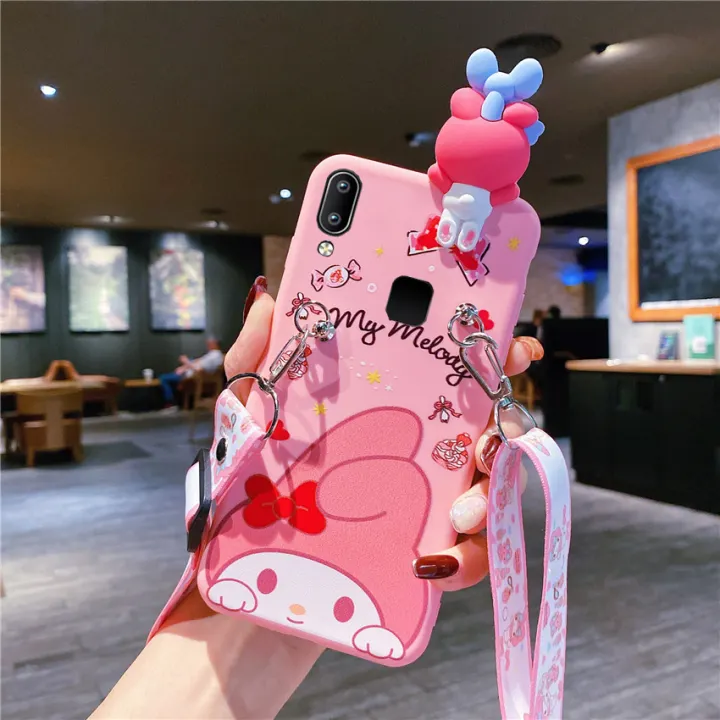 Casing Ponsel 3d Kartun Melodi Lucu Merah Muda Untuk Vivo Y91 Y95 Y93 Y91i Tas Selempang Penutup Silikon Lembut Dengan Tali Penyandang Panjang Lazada Indonesia