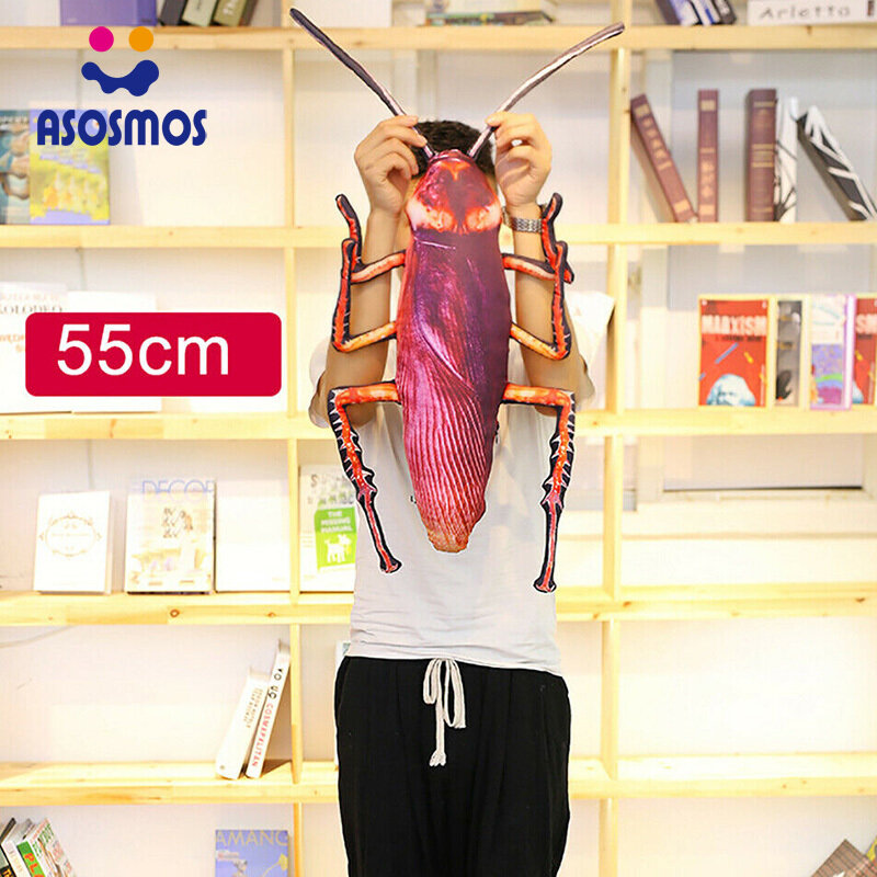 ASM Đệm Nhồi Bông Mô Phỏng Gián 3D Sống Động, Đạo Cụ Chơi Khăm Đồ Chơi Ngủ Trưa Côn Trùng