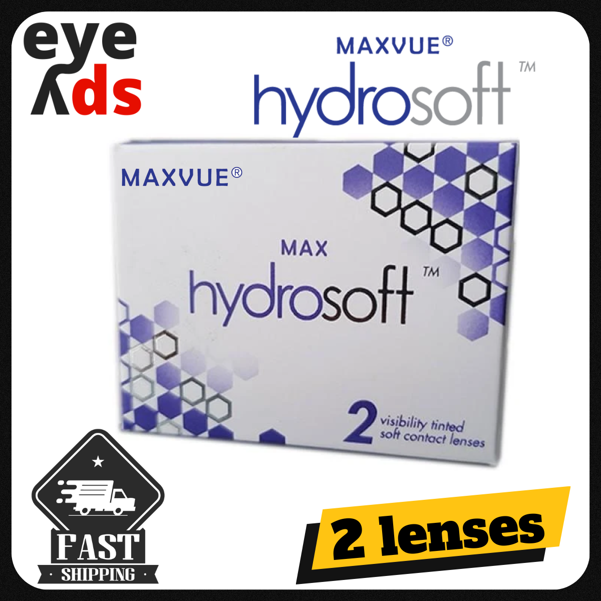 Maxvue Hydrosoft Monthly Disposable Contact Lenses [2 Lenses / Box